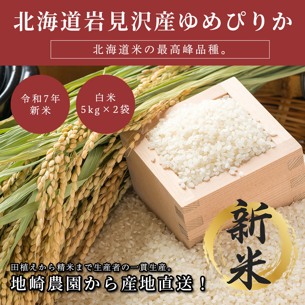 【早割】【令和7年新米】北海道岩見沢産ゆめぴりか5キロ×2袋(合計10キロ)