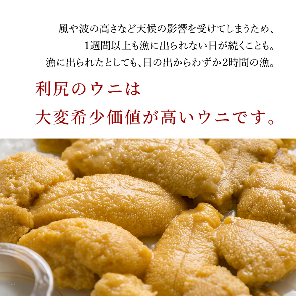 希少価値が高い北海道利尻島の生うにキタムラサキウニ