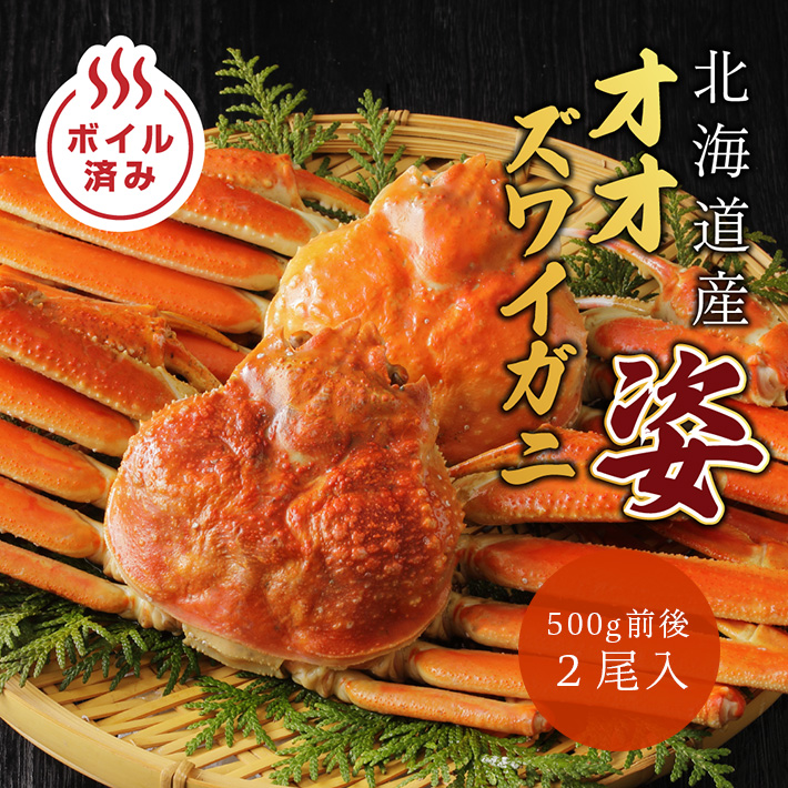 【早割】【北海道産】オオズワイガニ姿造り500g前後×2尾