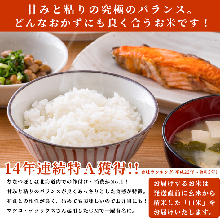 【早割】【令和6年新米】北海道岩見沢産ななつぼし5キロ×2袋(合計10キロ)